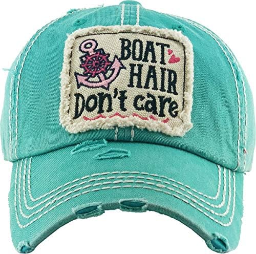 Vintage Patch Hat - Boat Hair Don ' t Care (тийл са)