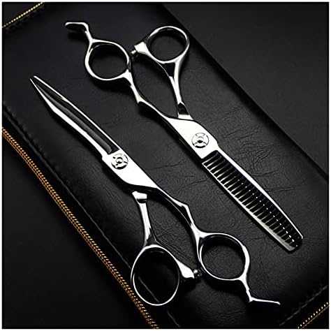 Ножица За подстригване на коса 6-инчов Сребърни фризьорски ножици, прическа и изтъняване на Фризьорски Ножици, Фризьорски