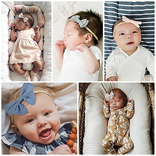 Baby Girl Headbands with Bows Nylon Hairbands Собственоръчно Hair Accessories for Newborn Бебе Toddlers 10 Pack