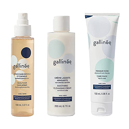 Gallinée Soothing Cleansing Cream, Care Mask and Scalp & Hair Serum – Нежна Непенный натурален шампоан за всички типове