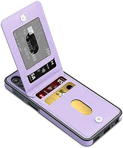 LakiBeibi Galaxy A32 5G Калъф, Двуслойни Лек Премиум Кожена Galaxy A32 5G Носене на Чантата с Притежатели на Карти Магнитни
