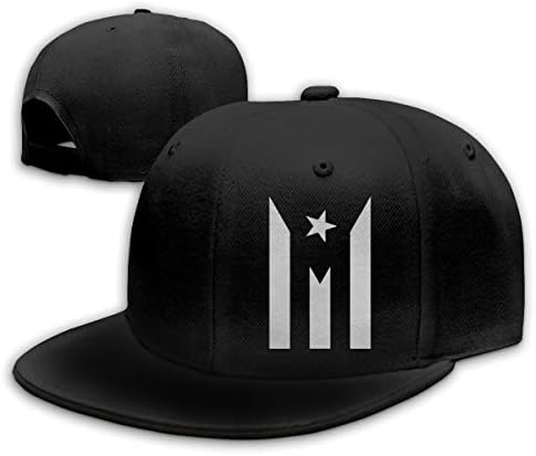 Puerto Rico Black & White Protest Flag Adult Hip Hop Hats Adjustable възстановяване на предишното положение Cap for Men