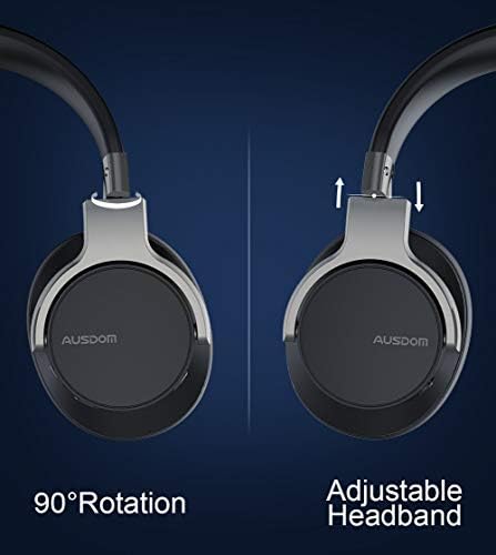 Активни Bluetooth Слушалки С Шумопотискане, Ausdom ANC8 Over Ear Wireless Headphones Wired Headset with Microphone, 30H