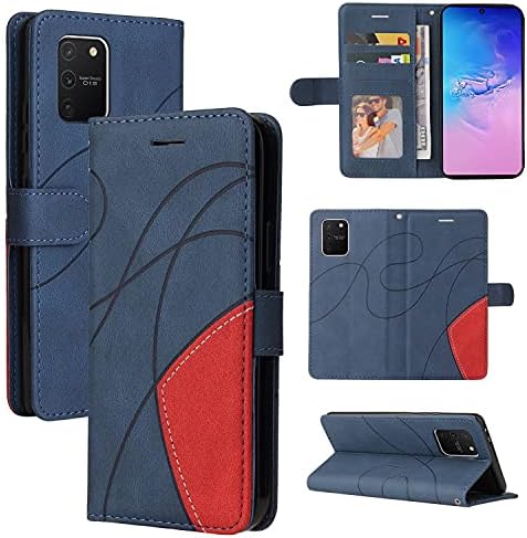 SHUNDA Case for Samsung Galaxy M11, ПУ Wallet Leather Case Cover [Stand Feature] with 3-Slots - Син