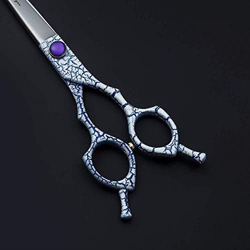 Purple Dragon 6.5 inch Professional Silver Japan 440C Домашни Любимци Curved Shears/Ножици or Dog Straight Hair Cutting