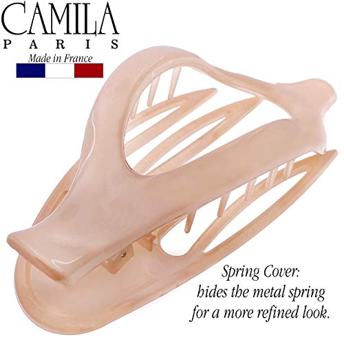 Camila Paris CP2399 Френски Щипки За Коса, Големи Странични Плъзгащи Щипки за Обемна Коса Силна Фиксация, Без Приплъзване,