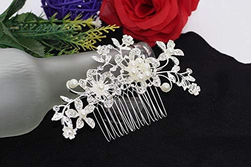 U-M Bridal Hair Clip for Wedding with Кристал Beads and Decoration 12x7CM Creative and Изящни WorkmanshipCheap and fine