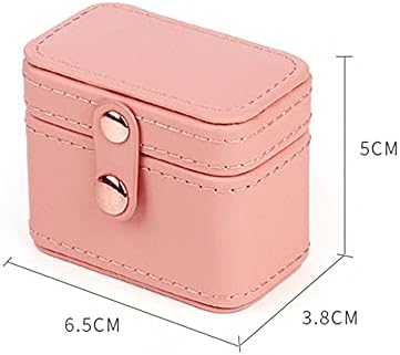 WUIUN Travel Ring Box Mini Jewelry Case Portable Ring Storage Box Travel Ring Holder Tiny Jewelry Box(Фланела,тъмно син)