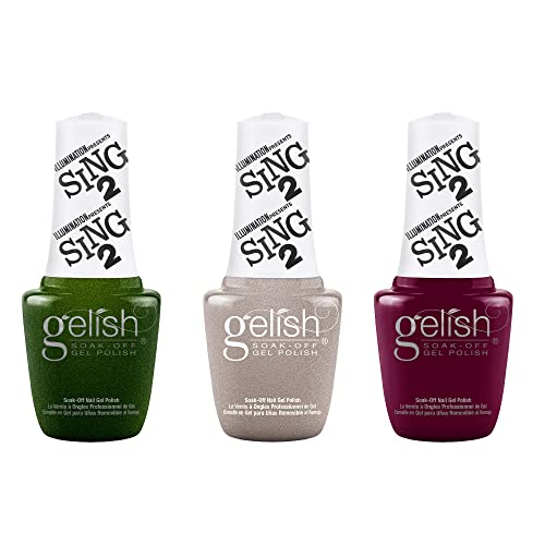 Gelish Mini Winter Holiday Пей 2 Home Manicure 3 Color Nail Gel Polish Set with Miss Crawly Chic, All Eyes On Meena, and