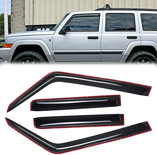 In-Channel For 06-10 Jeep Commander Sun Дъжд Пази Vent Shadow Window VisorAbrasion resistant shields strong light