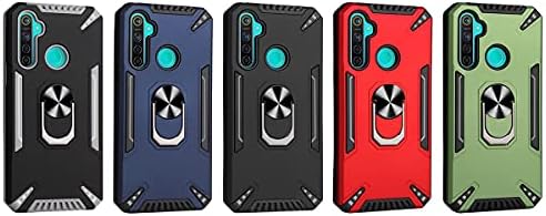 SHUNDA Case for Realme 5, Drop Tested Cover with Magnetic Kickstand Car Mount Защитен калъф за Realme 5 6.5 - Синьо