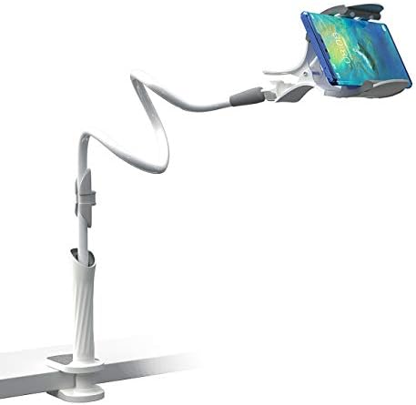 Gooseneck Mount Bed Phone Holder Flexible 360°Rotation Cellphone Stand Mount Клип Long Arm Мързел Mount Bracket Технологична