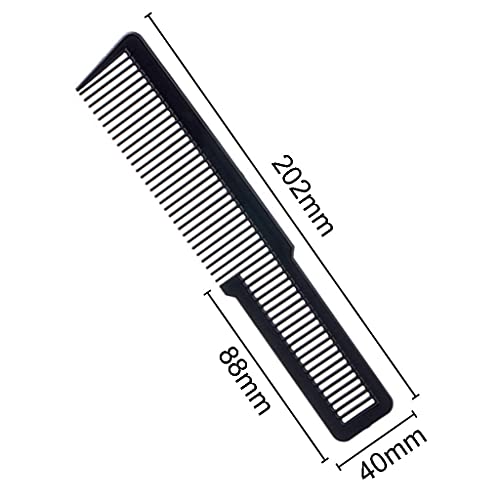 Almencla 8 Inch Flat Top Clipper Comb 7 Цвята - Черен