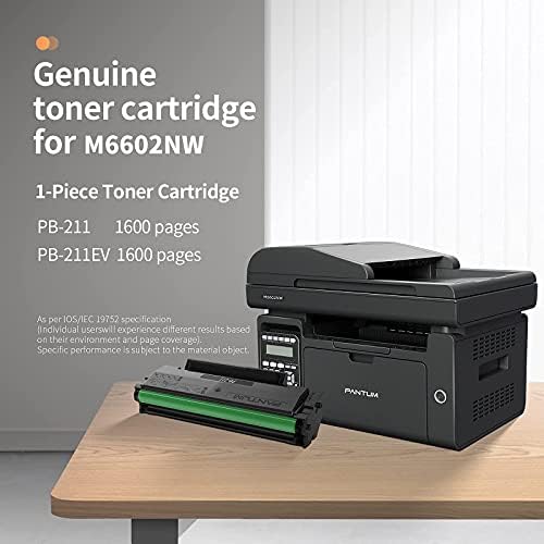 Монохромен лазерен принтер Pantum M6602NW All-in-One копирна машина, Скенер и Факс с тонер касетата Pantum PB-211 Производителност до 1600 страници