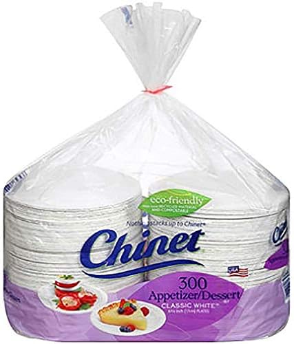 Chinet Classic White 6.75 Чинии за закуски и десерти (300 карата)