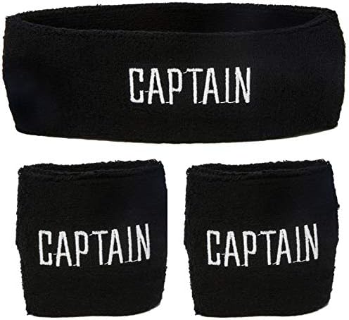 Смешни Гай Mugs Captain Unisex Sweatband Set (3-Pack: 2 гривната е с цип + 1 лента за глава)