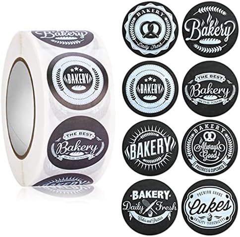 Yeahii 500pcs Good Baked Stickers Round Собственоръчно Хлебни Cake Box Sealing Label Thank You Sticker for Gifts Packaging