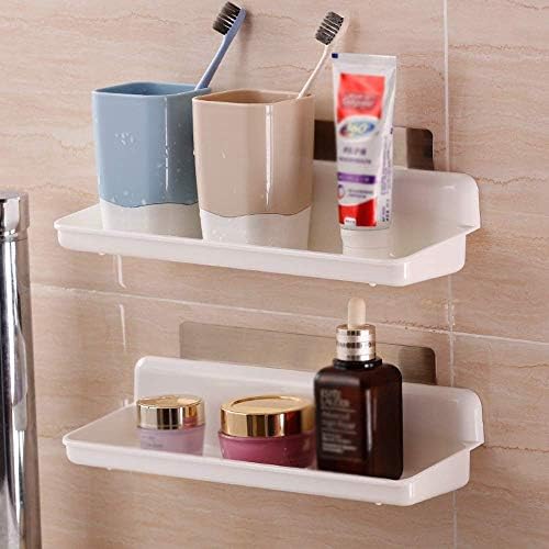 LOSYU ABS No Drilling Self-Adhesive Shower Caddy Bathroom Срок Wall Mounted Rectangle Storage Приятели и Тоалетна-Часова