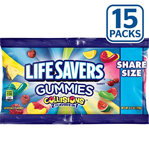 Lifesavers Gummies Collision Pouches, 4,2 унции (опаковка от 15 броя)