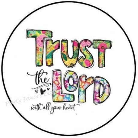 1.5 Inch Trust The Lord Stickers - Доверете се на Господа с цялото си сърце Етикети Плик Печат на Етикети - AA61RK (180