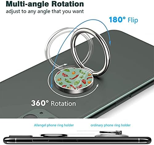 Hawt Peppers Мобилен Телефон Пръстен на Стойката на 360 градуса Въртене на 180°Обръщане Сцепление на Палеца на Притежателя