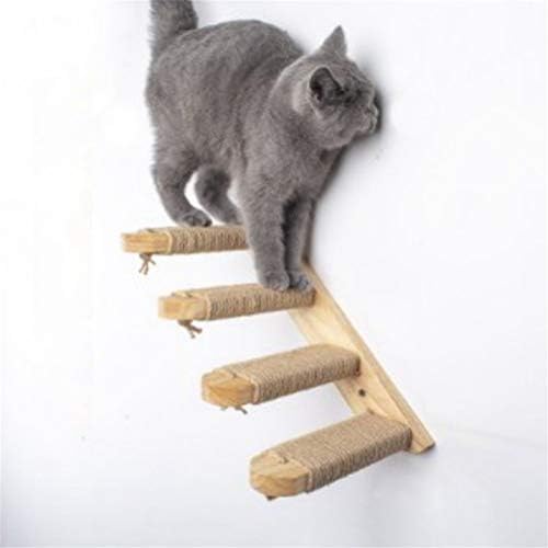 ZYXRGS Пет Wooden Котка Алпинизъм Frame Wall-mounted Ladder Cat Steps Cat Scratching Board Cat Toy Multi-layer Cat Frame Sisal Вържете Въжето (Color : C)