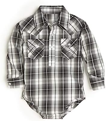 Wrangler Baby Boys' Western Long Sleeve Snap Bodysuit