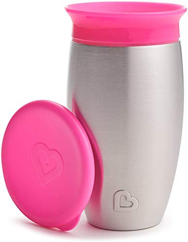 Munchkin Miracle Stainless Steel 360 Sippy Cup, Розово, 10 Грама