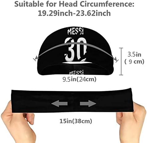 Меси 30 Футбол Подарък Бягане лента за глава, за Мъже, за Жени, Унисекс Hairband Нескользящие Тренировка Sweatbands, Влагоотводящие