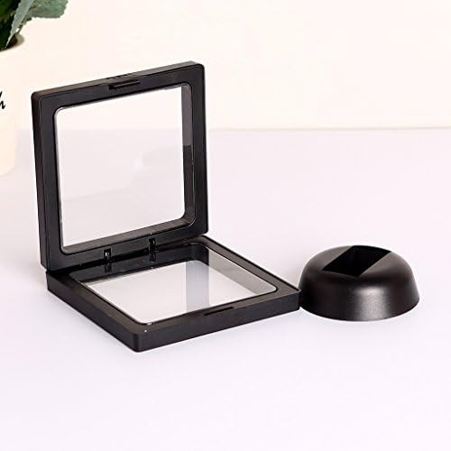 Геометрична Прозрачна Кутия на дисплея бижута Показва шкаф за опаковане на кабинета Черно - 70 x 70 x 18 mm