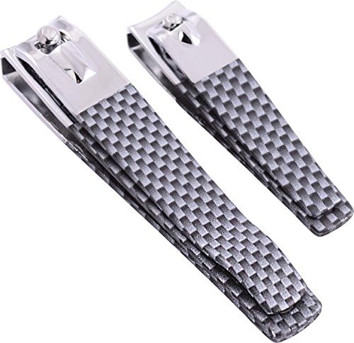 Luxitude Carbon Fiber Design Здрава Стоманена Ножица За Нокти - 2 опаковки