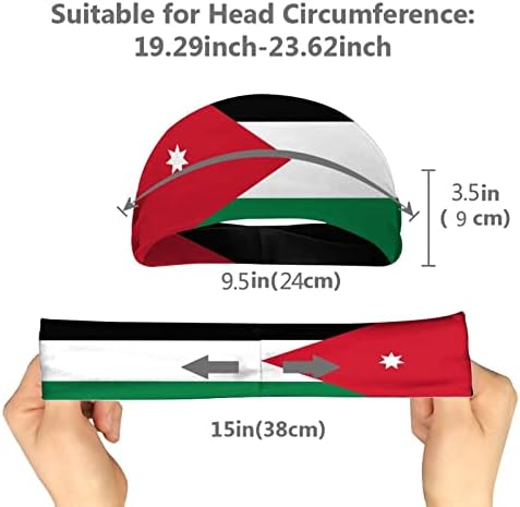 Флаг Йордания Унисекс Йога Спортна Превръзка от неопрен За Коса Изпълнение Участък Приятелски Превръзки Нескользящие Влагоотводящие