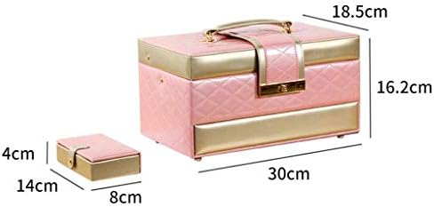 Джин-Siu Jewelry Organizer Gift Boxes Jewellery Chest 3 Layers Jewellery Boxes for Earring Ring Necklace Преносим Пътен
