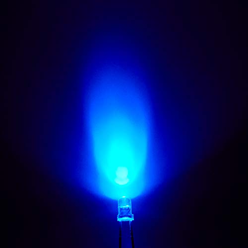 [UL Wire] Chanzon 20 бр Предварително Опънат 3 мм Сини led диодни светлини (Прозрачната Кръгла Прозрачна леща DC 12V)
