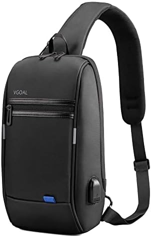 VGOAL Мъжки Travel Business Slim Laptop Backpack Anti Theft Sling Messenger Bag with USB Charging Port Студентски Bookbag