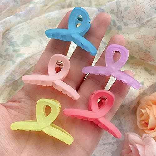 Houchu Sweet Simple All-Match Геометричен Shape Resin Frosted Момиче Hair Accessories Korean Style Hair Claw Simple Hair