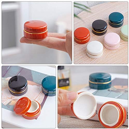 Cabilock 3pcs Mini Cosmetic Sample Containers Свещ Travel Tins Refillable Cosmetics Dispenser Bottles Crew Капак Round