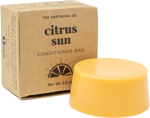 Землянин Ко. Conditioner Bar Citrus Sun - Балсам за всички типове коса - Без парабени, силикон и сулфати за мъже, жени
