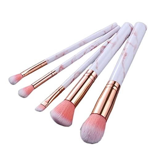 5pcs Marble Makeup Brushes Set Foundation Powder Small Eye Shadow Eyebrow Blending Concealer Beauty Cosmetic Brush Kit