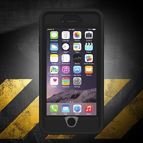 Калъф за iPhone 6 Плюс Калъф за iPhone Plus 6S, ToughBox [Armor Series] [Shock Proof] за Apple iPhone 6 Плюс Case [with Screen Protector] [Holster & Belt Clip] (черен)