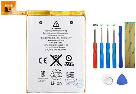 SWARK Battery 616-0619, 616-0621 е Съвместим с iPod Touch 5, iPod Touch 5th Generation LIS1495APPCC MP3 MP4 PMP Battery