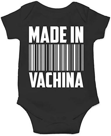 Произведено в Vachina - Смешни Сладко Бебе пълзящо растение Боди С Къс Ръкав Бебе Funny Baby Гащеризон