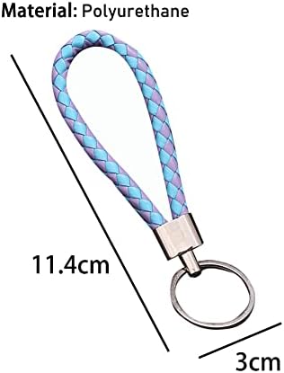 CYHO String Key Chain Non-деформация, Набор от аксесоари в общежитието;Шофиране;Супермаркет;магазина;Семейството, 114x30(ММ), синьо,светло лилаво, 9 (комплекти) Ключови пряжек за с
