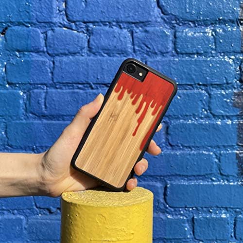 HelloTigers Graffiti Живопис Design Apple iPhone SE 2020 - 7 iPhone - iPhone 8 Real Bamboo Wood Case (4.7 инчов) - Slim