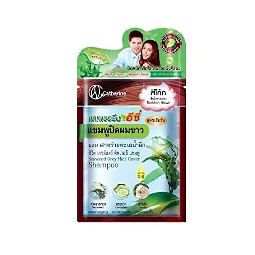 Catherine Ezi Seaweed Grey Hair Cover Shampoo (Червеникаво - кафяв) - 25 мл х 24 пакетчета.